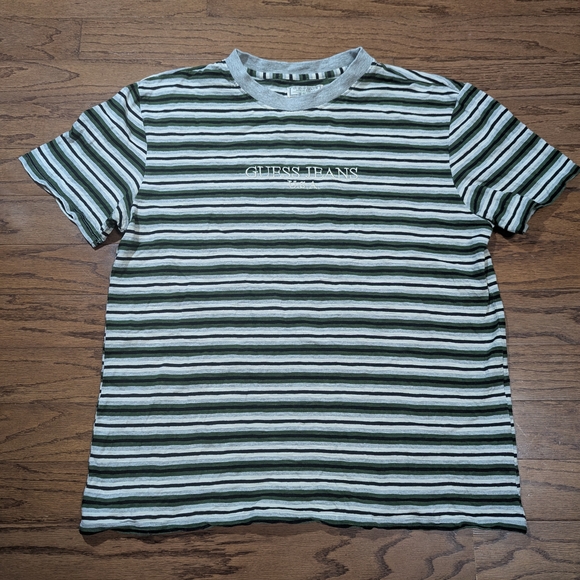 Vintage Guess Jeans USA Men's Striped Crewneck Shirt - Picture 2 of 5